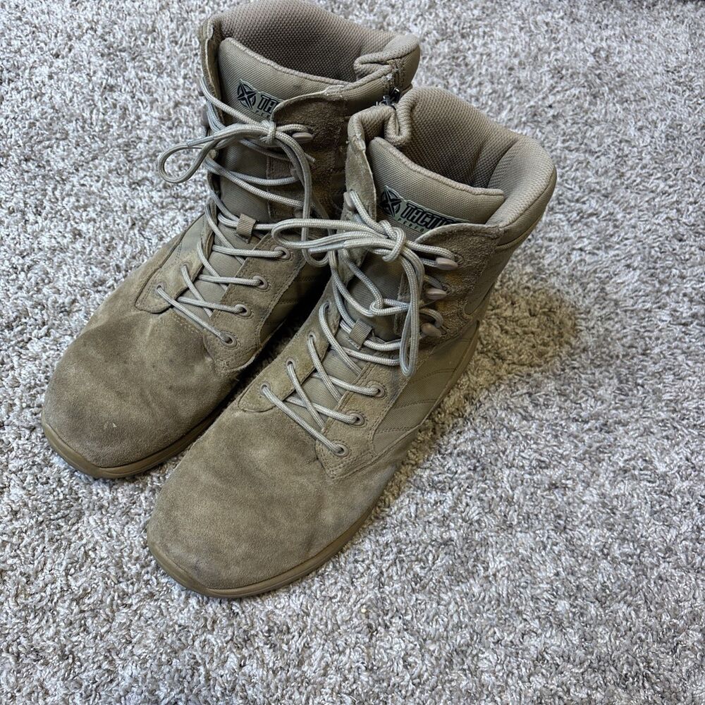Men’s Size 11.5 Tactical Performance Desert Tan Lightweight Canvas Combat Boots